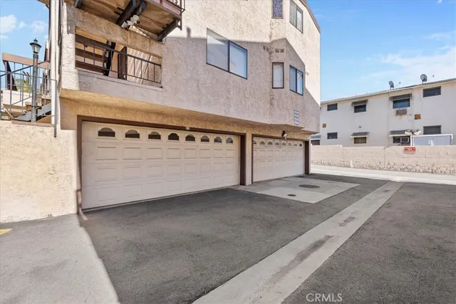 a view of a street with building