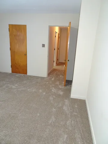 an empty room with a window