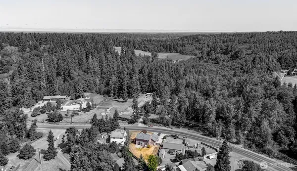 an aerial view of multiple house