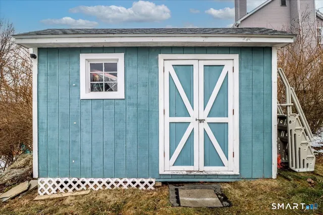 a view of front door of house