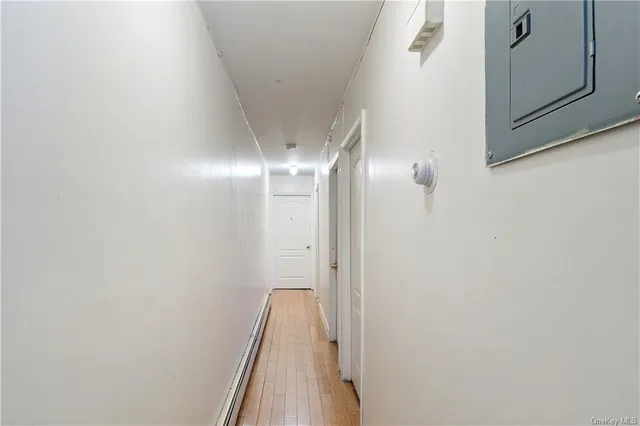 a view of a hallway with entryway