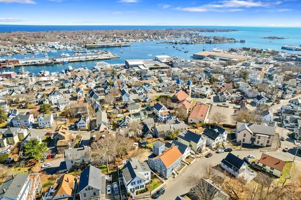 an aerial view of a city