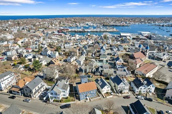 an aerial view of a city