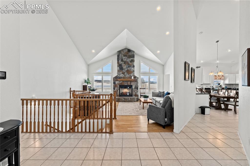 112 Ridge Point Circle Divide, CO 80814 - Photo 13 of 50 a living room with furniture and a fireplace