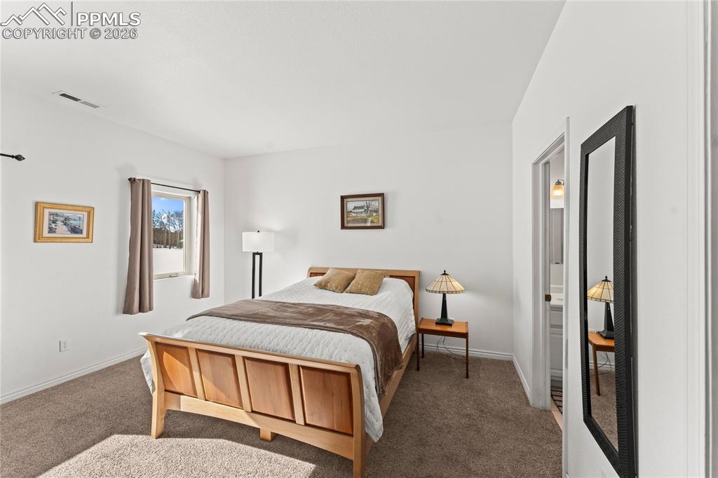 112 Ridge Point Circle Divide, CO 80814 - Photo 38 of 50 a bed room with a bed and a chair