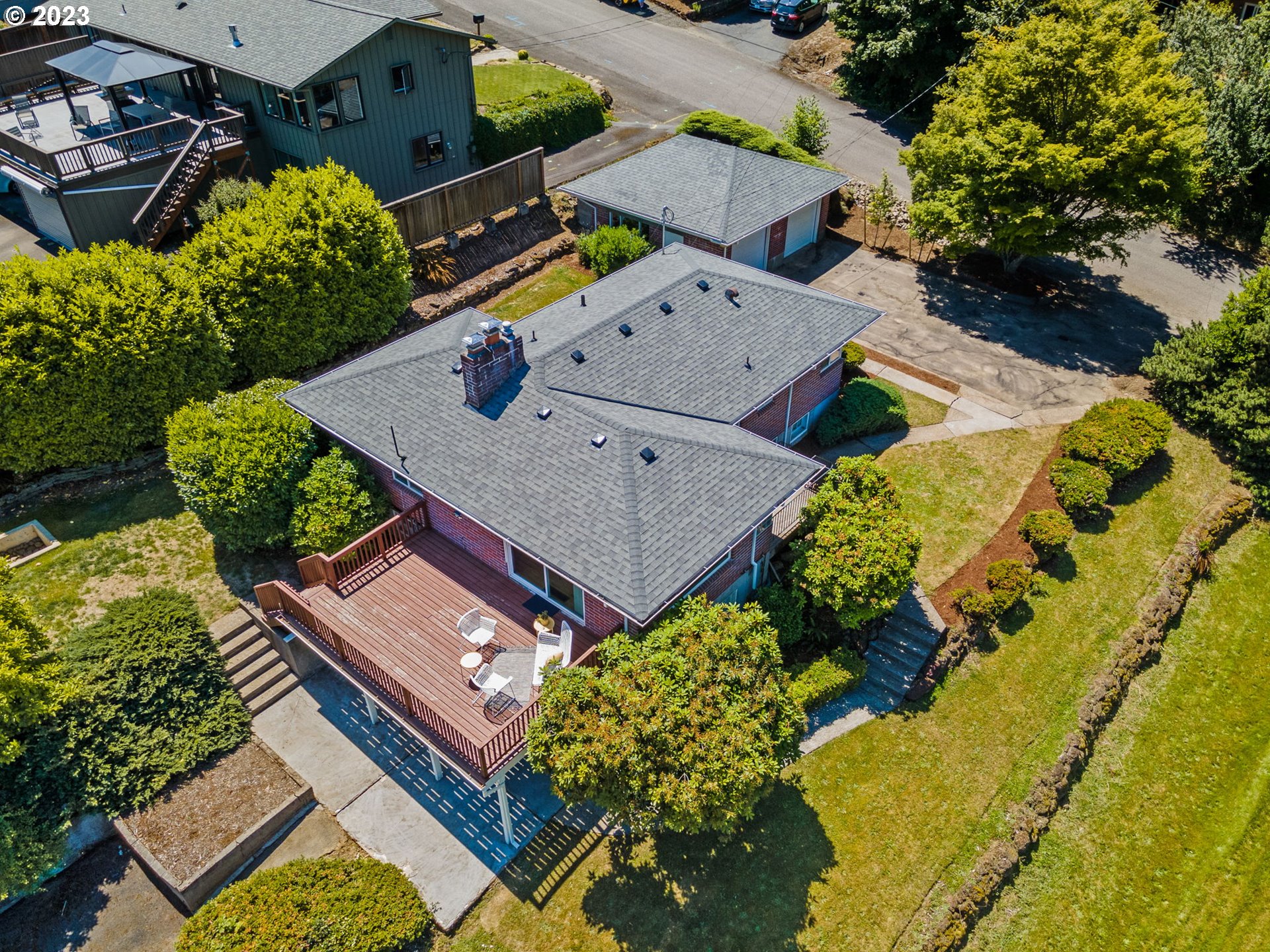 12050 Southwest 29th Avenue Portland, OR 97219 - Photo 35 of 36 an aerial view of a house with a yard