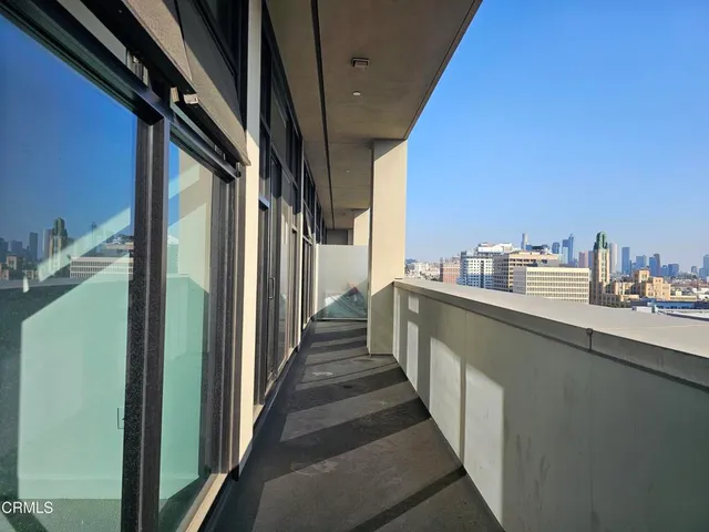 a view of city from balcony