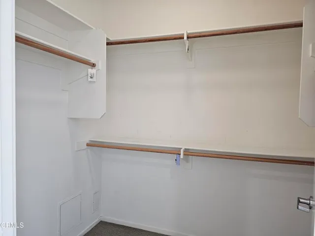 a close up view of racks on the wall