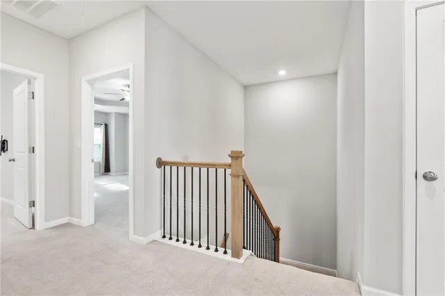 a view of a hallway with a hallway