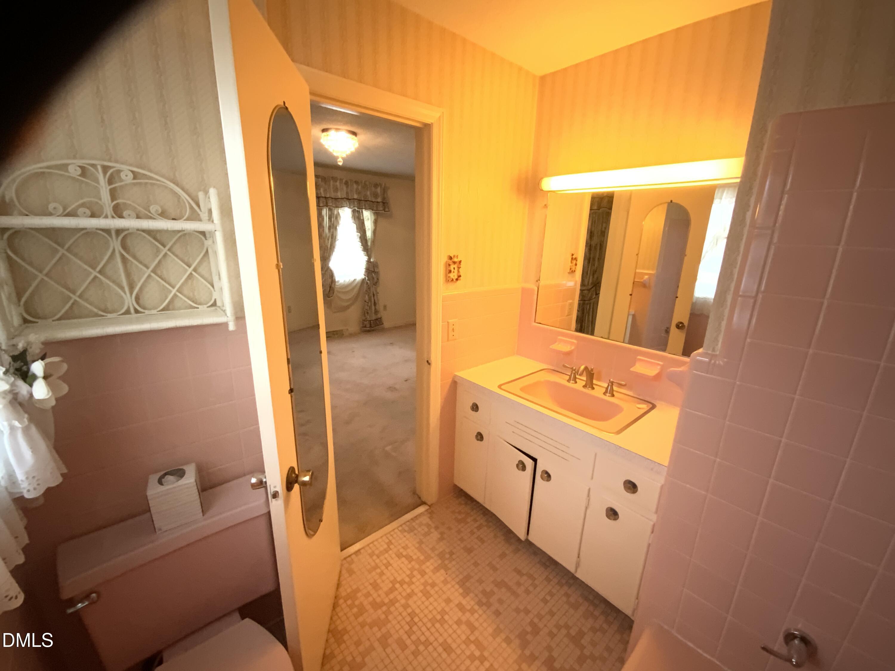 100 East C Street Erwin, NC 28339 - Photo 17 of 21 a bathroom with a sink and a mirror