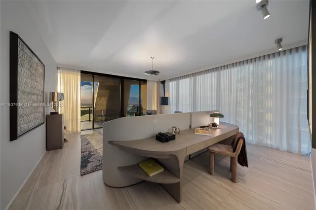 a view of a lake with a city