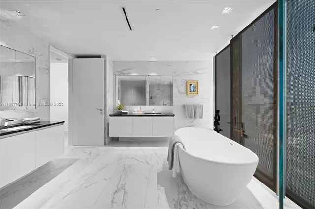 a bedroom with a bed and furniture