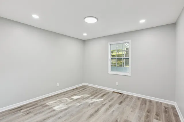 an empty room with a window