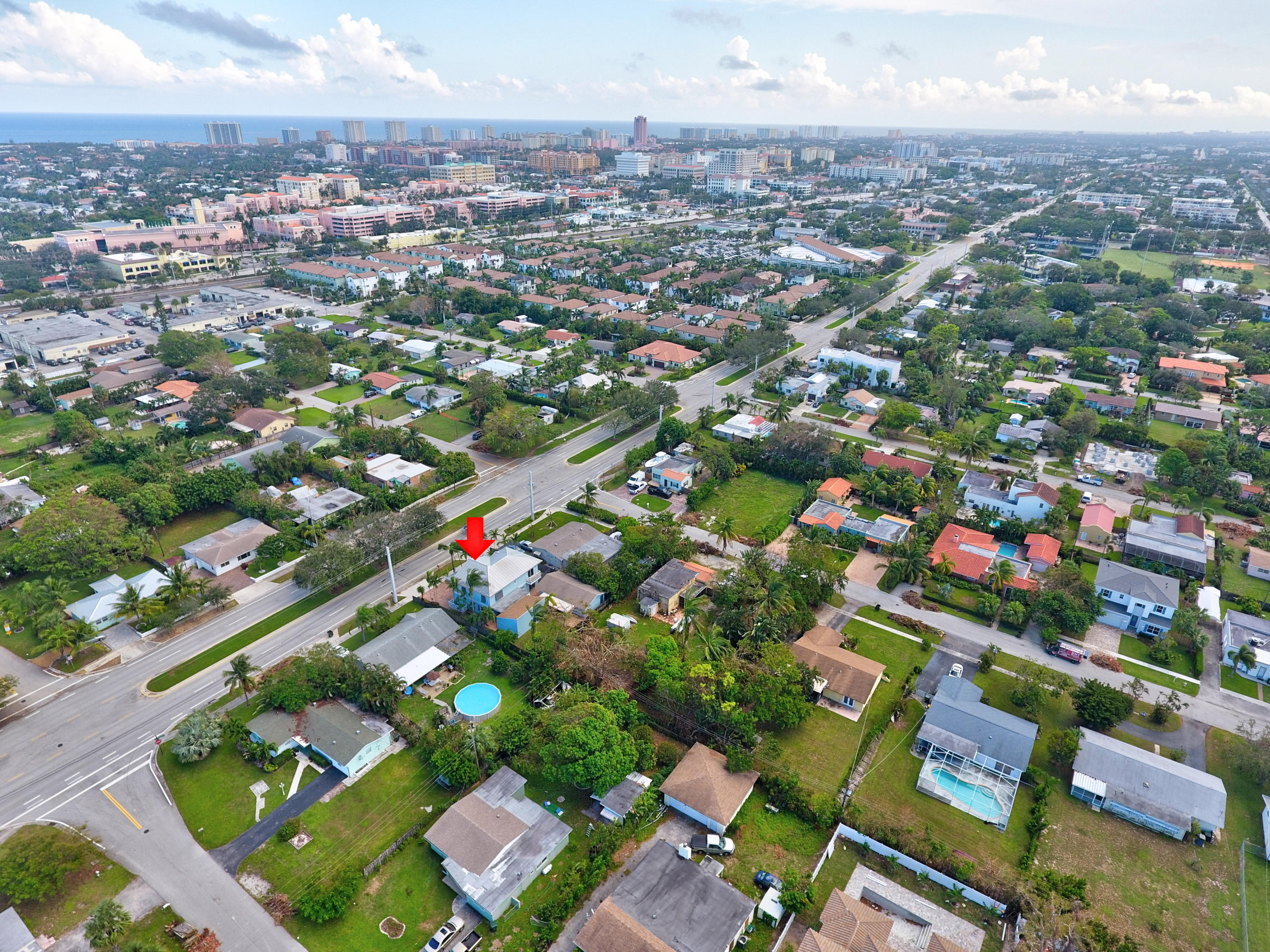 805 Northwest 2nd Avenue Boca Raton, FL 33432 - Photo 53 of 56 an aerial view of a city with lots of residential buildings