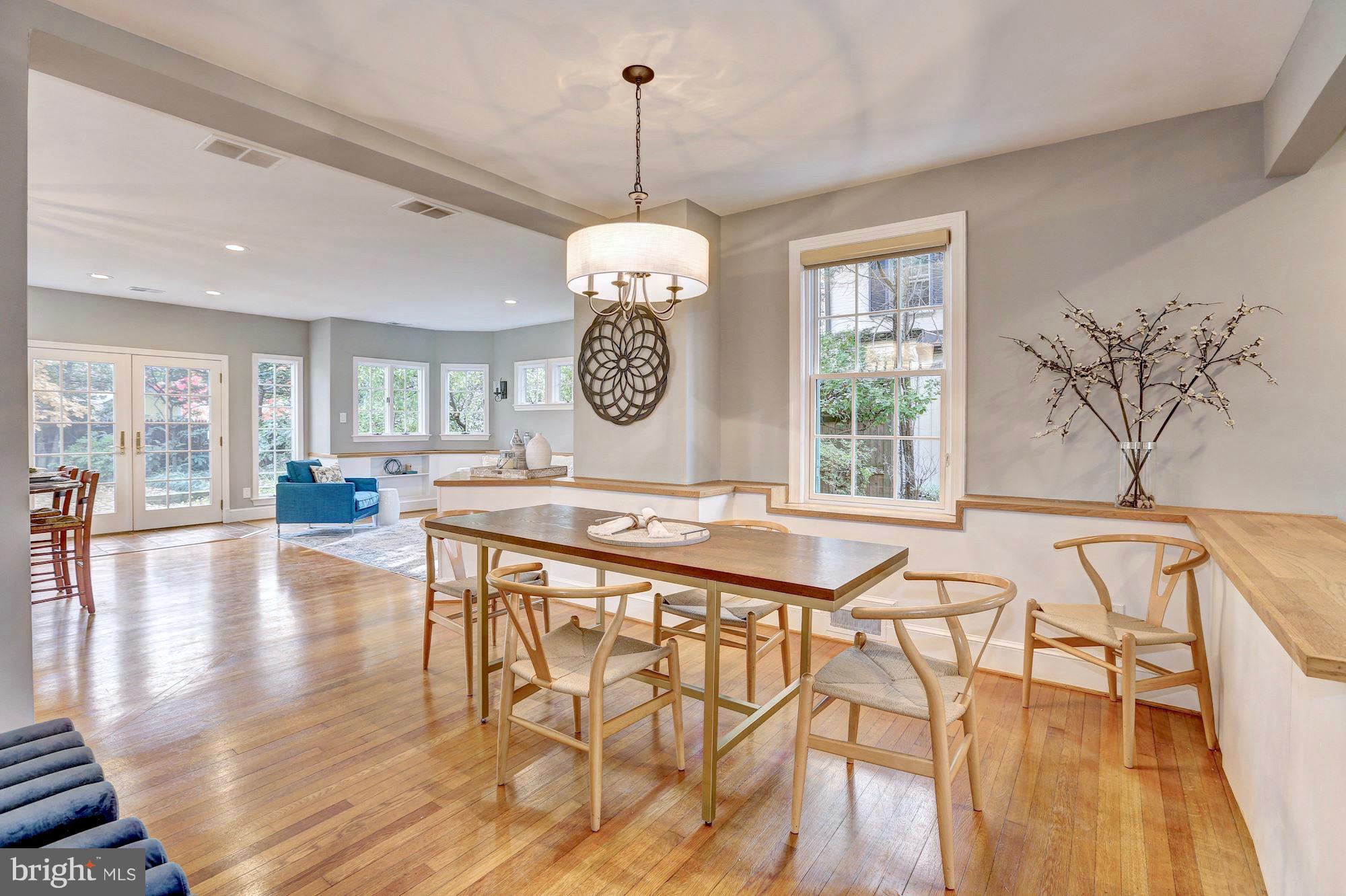 6613 32nd Street Northwest Washington, DC 20015 - Photo 13 of 47 Formal dining room flows into family room