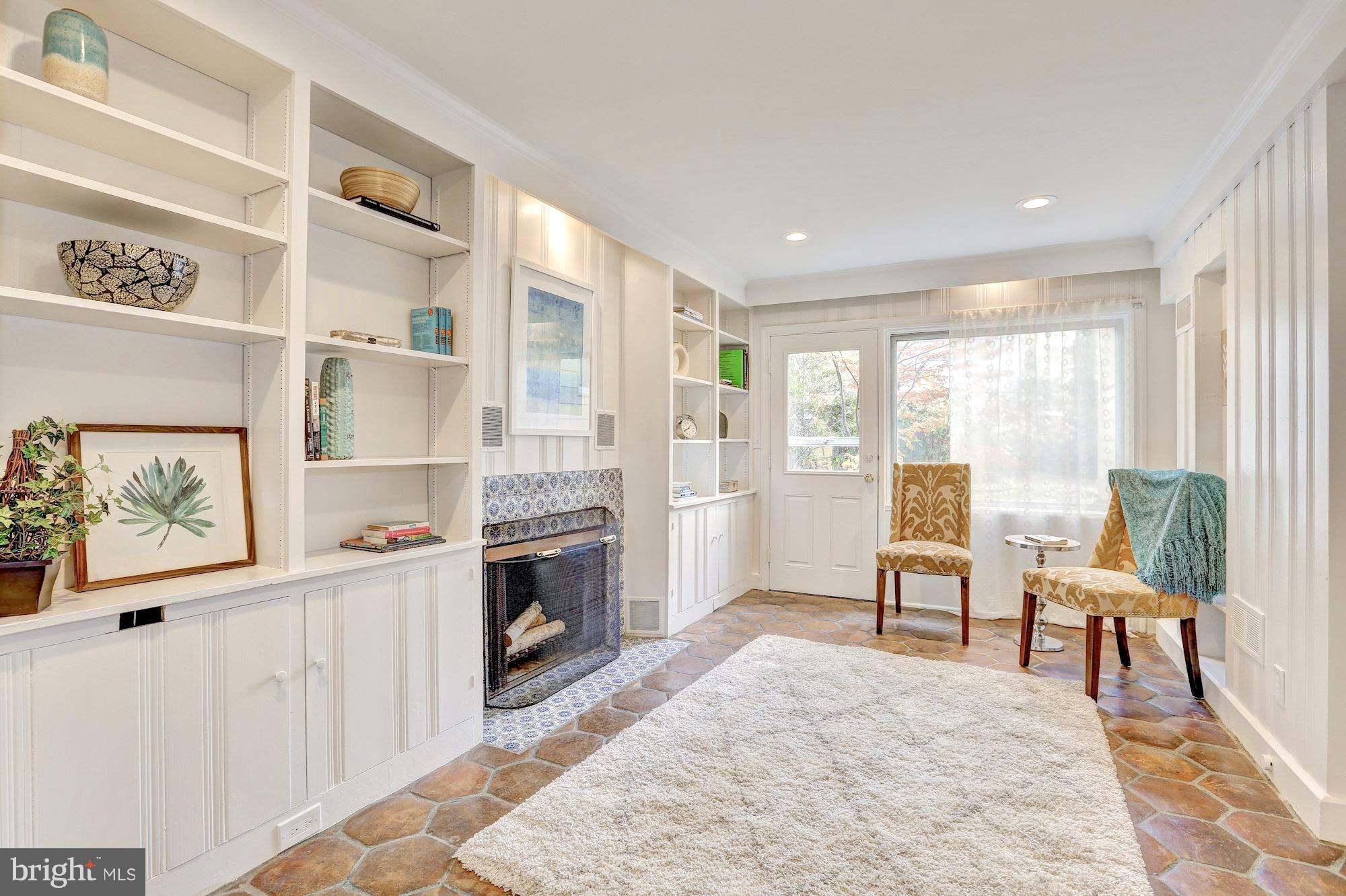 6613 32nd Street Northwest Washington, DC 20015 - Photo 24 of 47 Main floor bedroom, den or office w/ fireplace