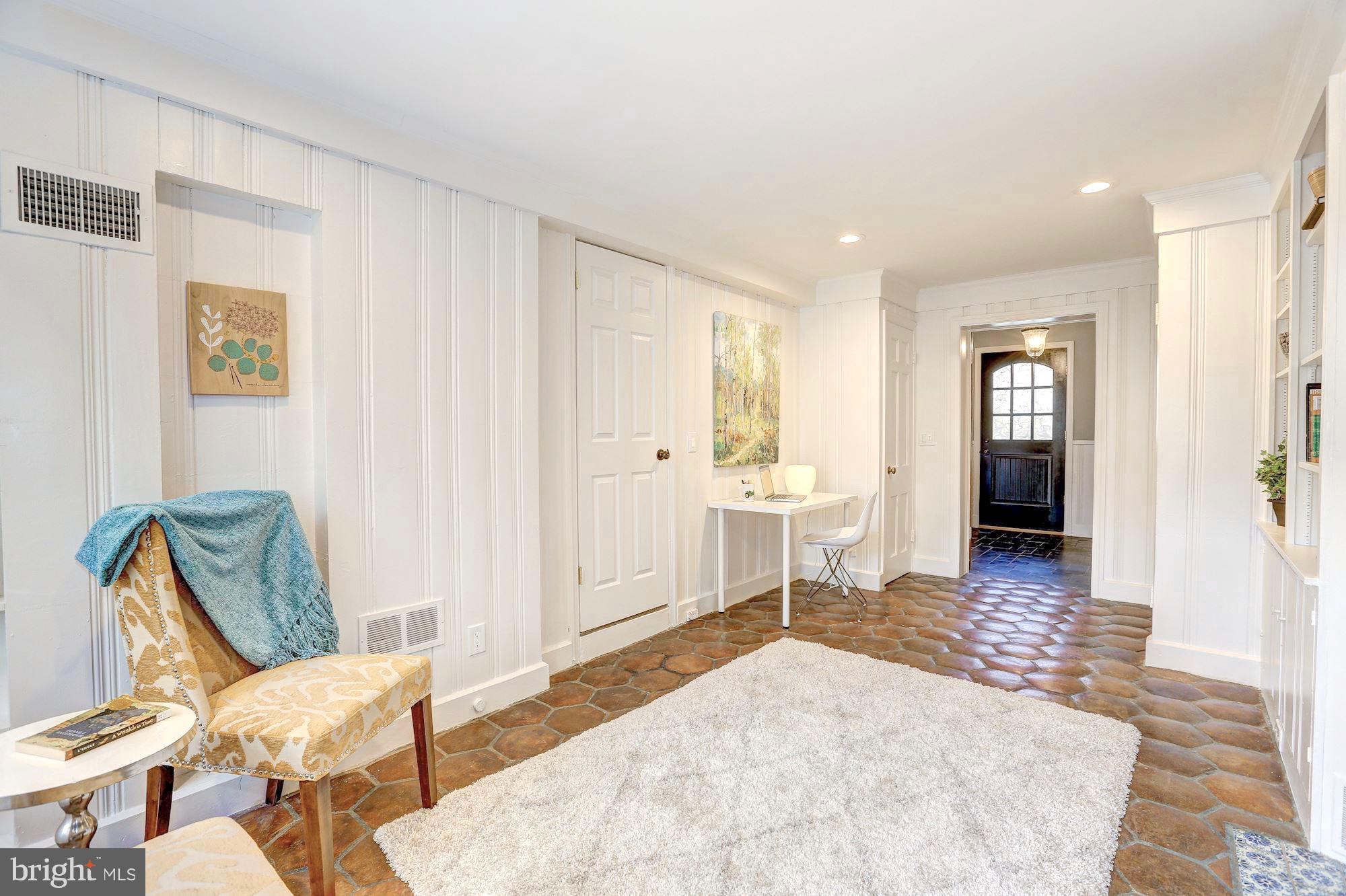 6613 32nd Street Northwest Washington, DC 20015 - Photo 25 of 47 Custom built ins & terra cotta floors