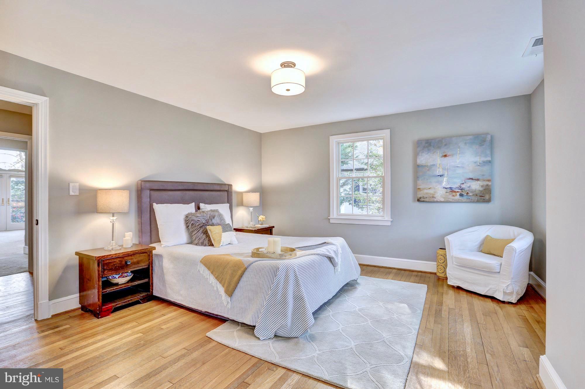 6613 32nd Street Northwest Washington, DC 20015 - Photo 29 of 47 Large bedroom with gleaming hardwoods