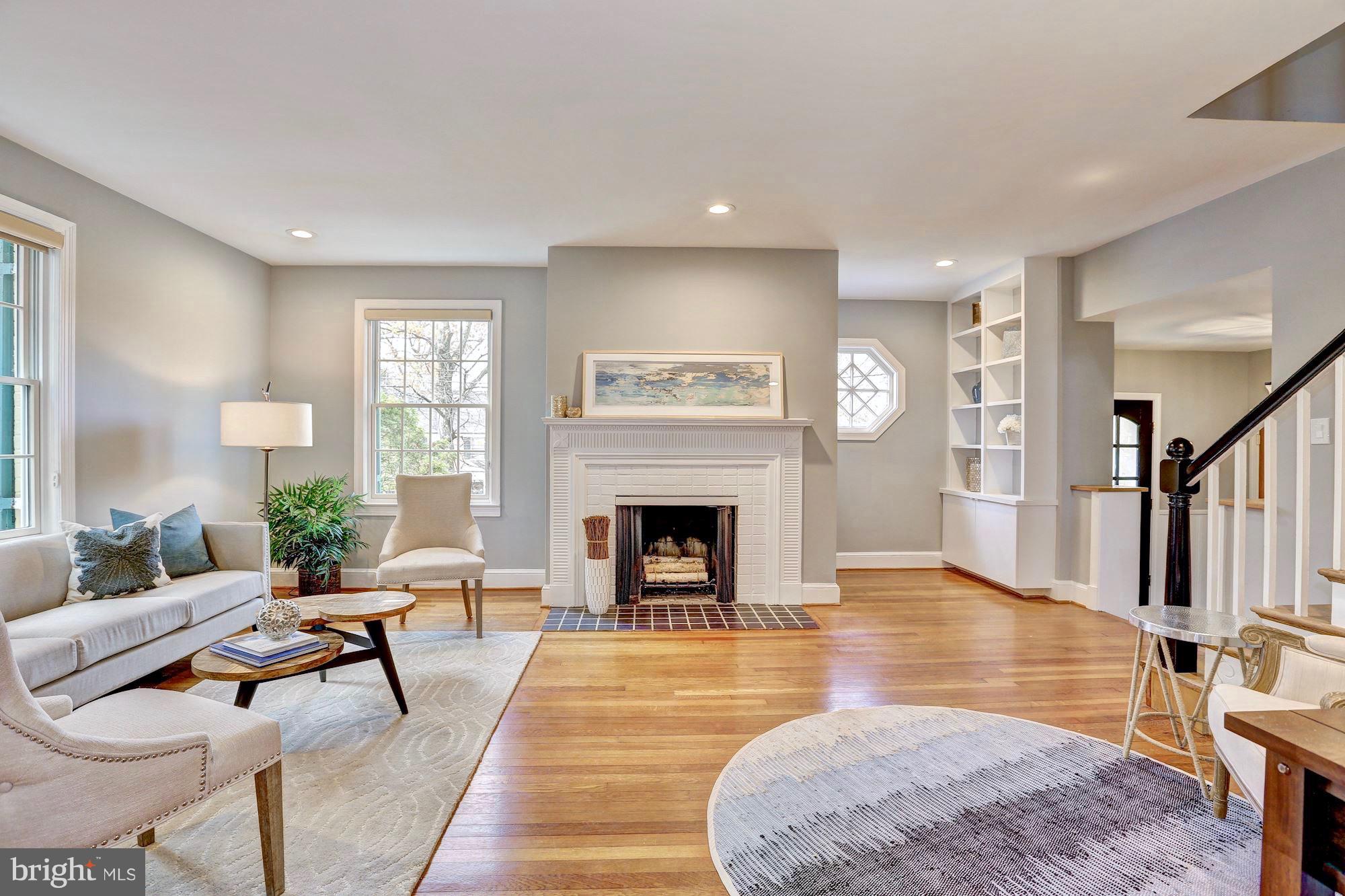 6613 32nd Street Northwest Washington, DC 20015 - Photo 9 of 47 Details galore w/ wood burning fireplace & mantle