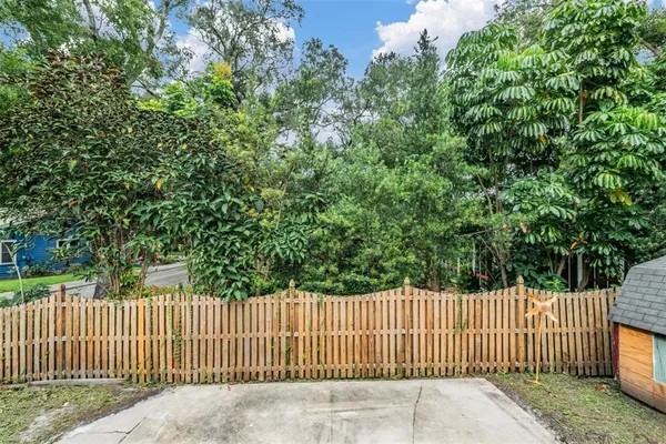 a view of a fence