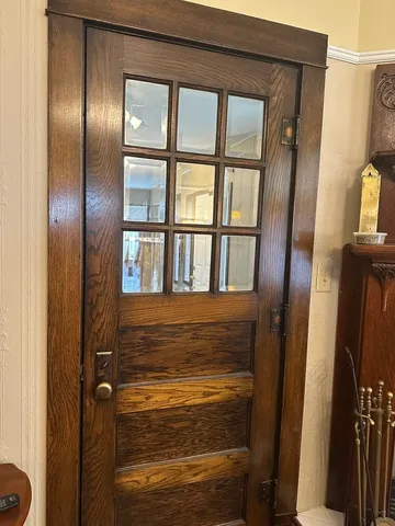 a view of a entryway of the house