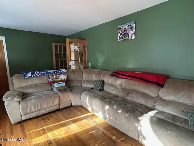 a living room with furniture and a couch