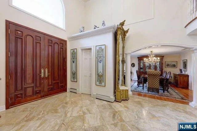 a view of a hallway with closet