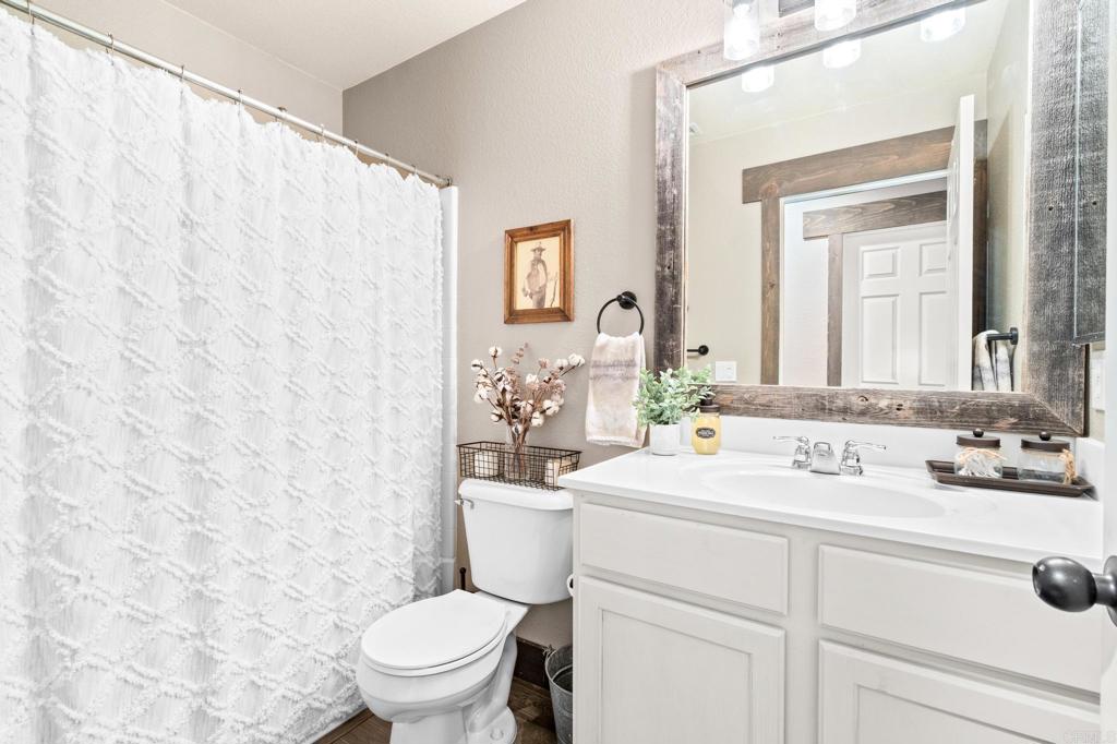 25258 Black Canyon Road Santa Ysabel, CA 92070 - Photo 32 of 69 a bathroom with a sink a toilet and a mirror