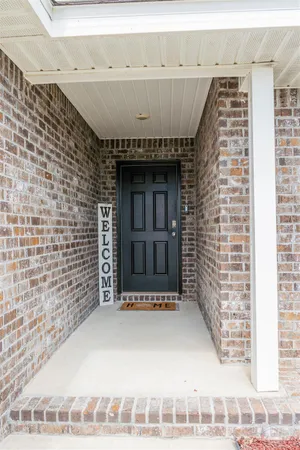 a front view of a building with entryway
