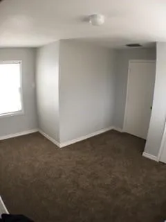 an empty room with a window