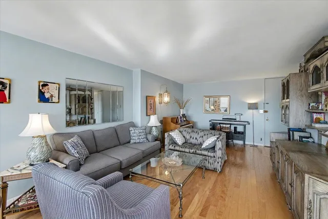 a living room with furniture and a couch