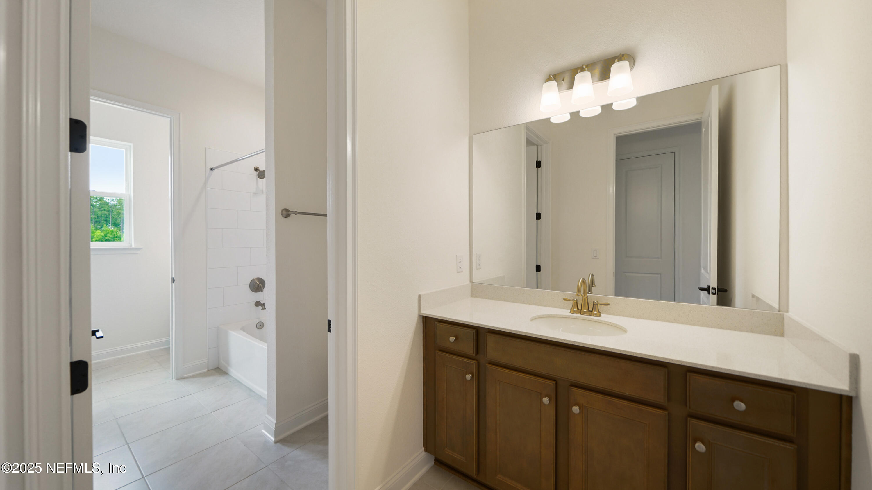 3137 Spiro Circle Jacksonville, FL 32246 - Photo 45 of 84 a bathroom with a double vanity sink mirror and a toilet