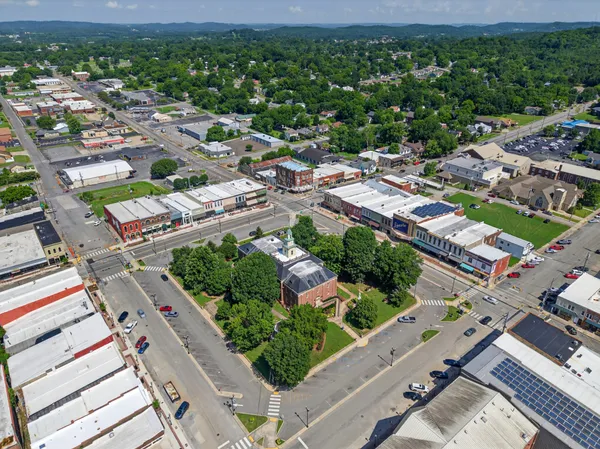 a car parked in front of a building