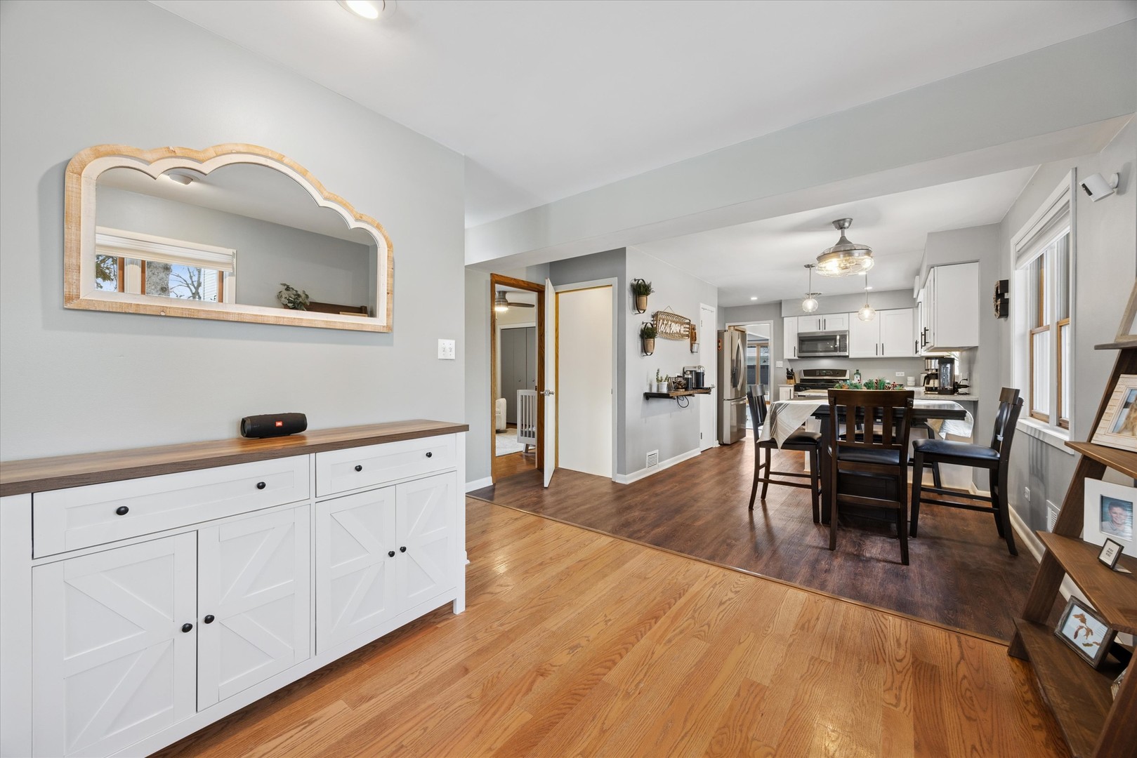 309 Clinton Avenue Elmhurst, IL 60126 - Photo 22 of 33 a living room with furniture and wooden floor