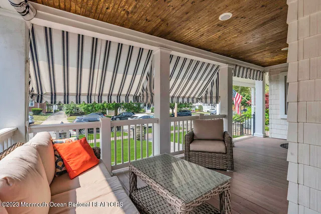 a view of outdoor space with seating space