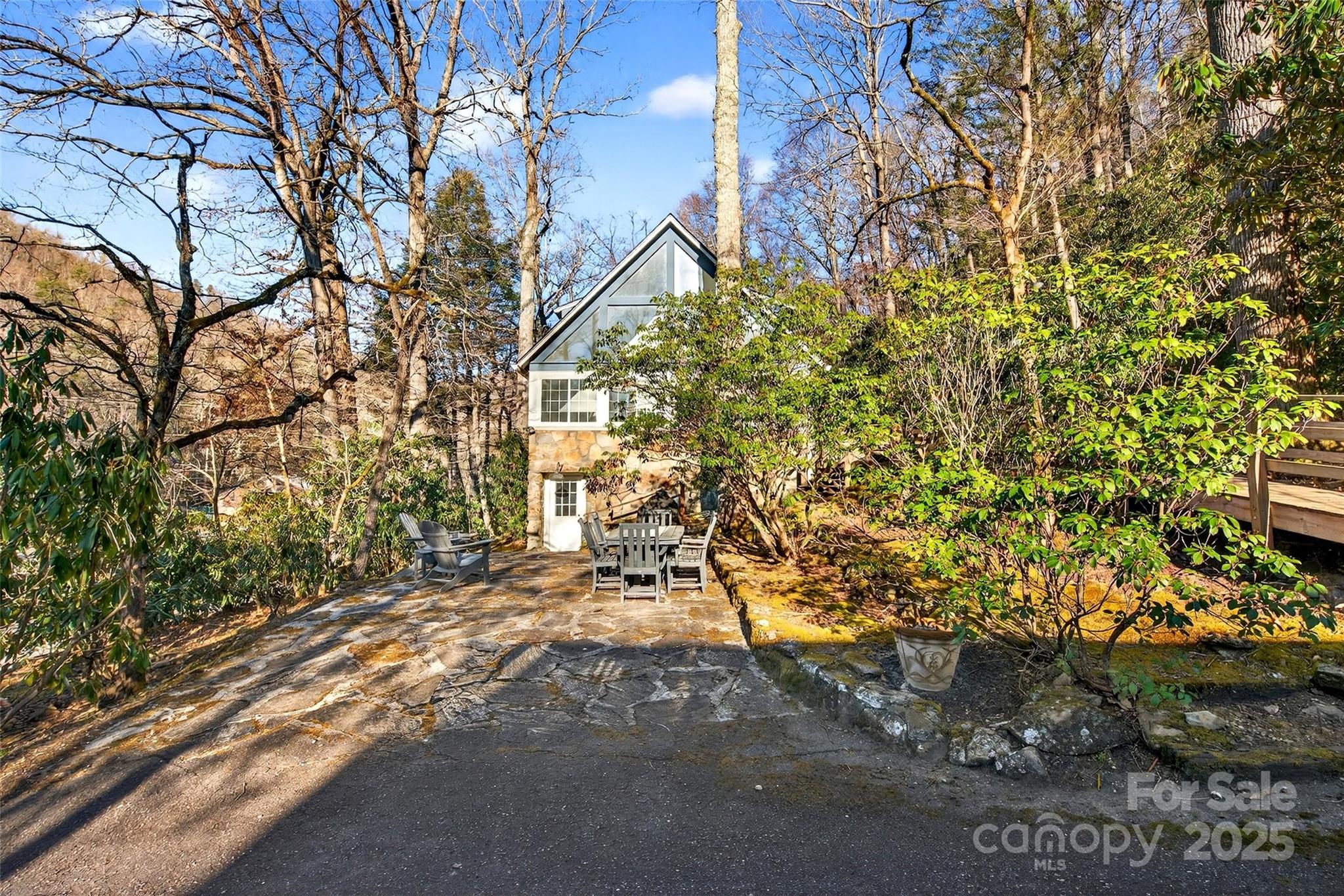 308 Texas Road Montreat, NC 28711 - Photo 42 of 48 a view of a yard with plants and trees