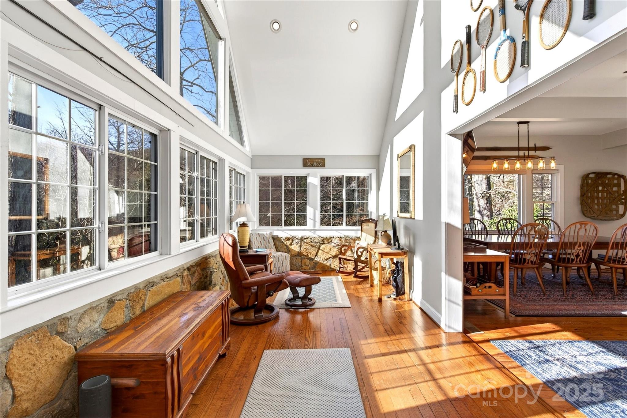 308 Texas Road Montreat, NC 28711 - Photo 6 of 48 a living room with fireplace furniture and a large window