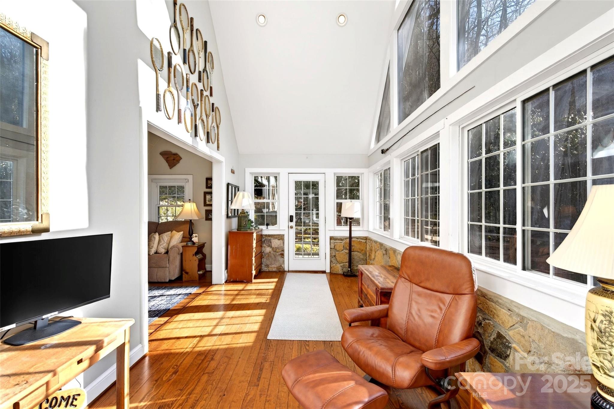 308 Texas Road Montreat, NC 28711 - Photo 8 of 48 a outdoor space with patio the couches and a flat screen tv