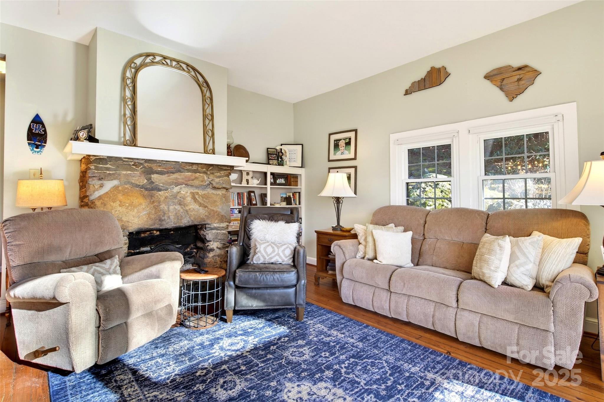 308 Texas Road Montreat, NC 28711 - Photo 10 of 48 a living room with furniture and a fireplace