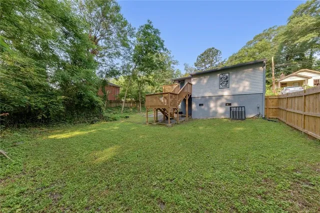 a view of a backyard with a garden