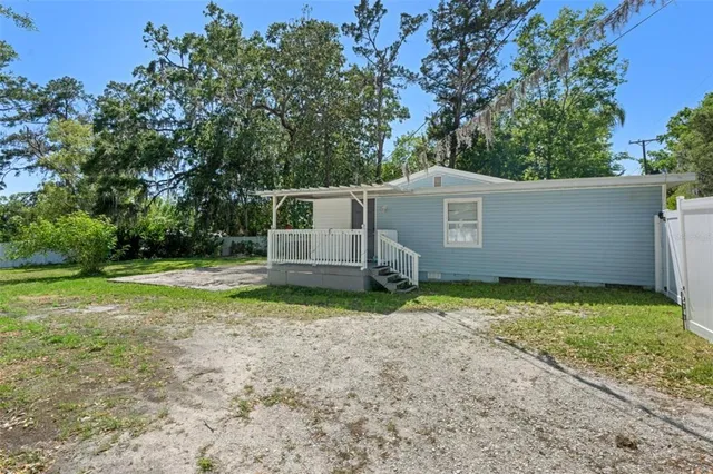 a backyard of a house