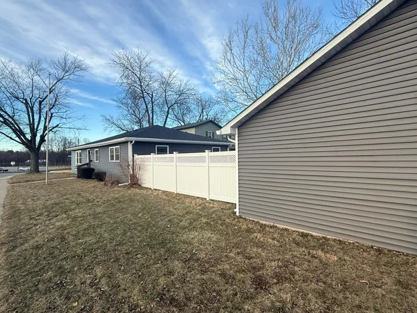 a view of backyard of house