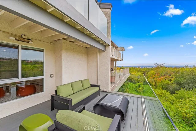 a view of an outdoor space and seating area