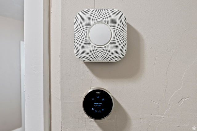 75 600 West Provo, UT 84601 - Photo 22 of 26 Wall-mounted carbon monoxide detector and smart thermostat system