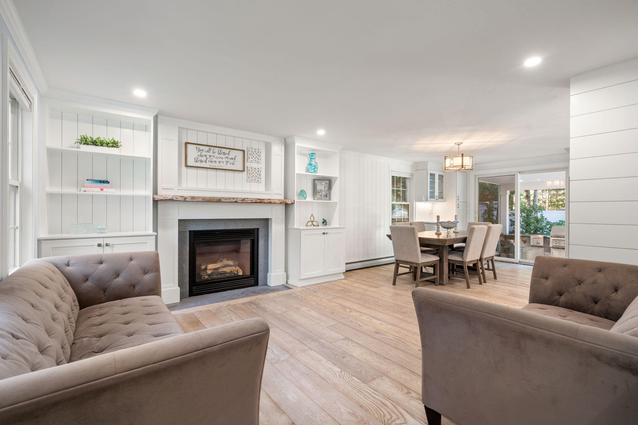 41 Old Fields Road Sandwich, MA 02563 - Photo 14 of 47 a living room with furniture and a fireplace