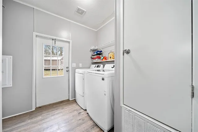 a room with storage and utility