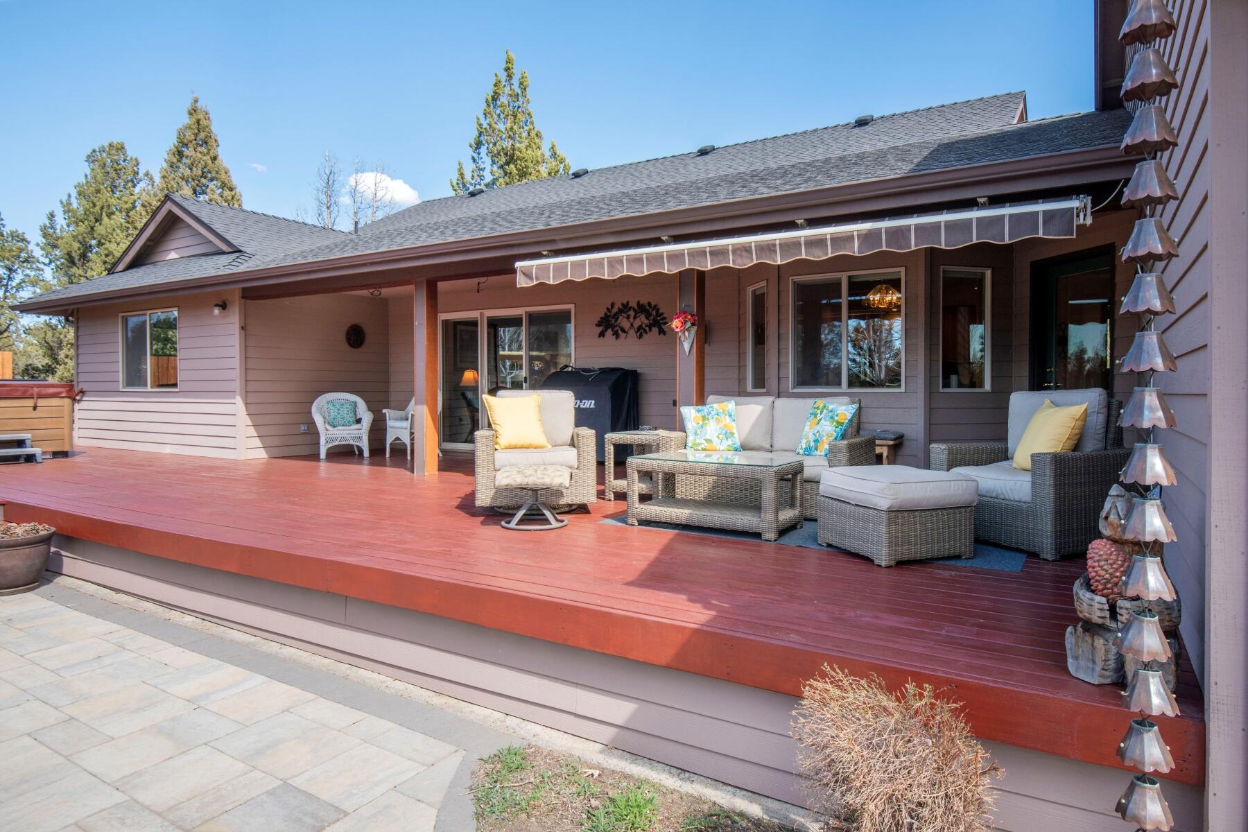 64585 Joe Neil Road Bend, OR 97701 - Photo 28 of 35 a front view of a house with sitting area