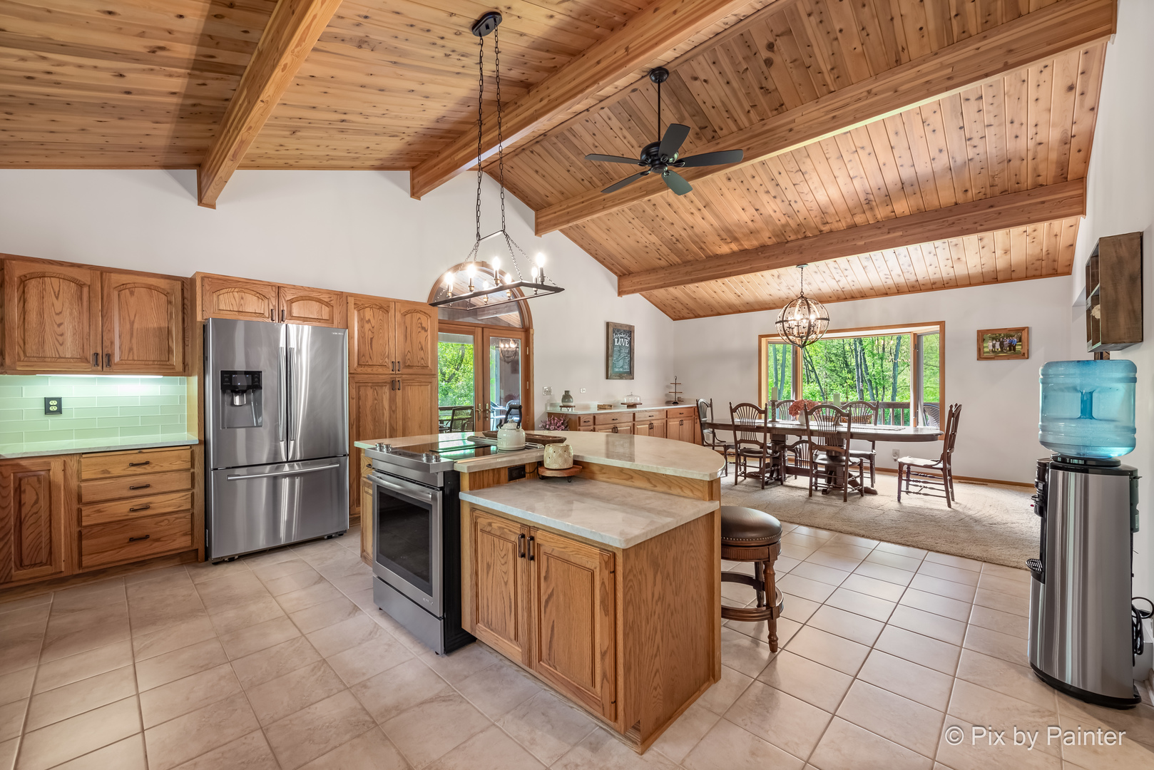 3804 Ridge Road Spring Grove, IL 60081 - Photo 11 of 55 a kitchen with refrigerator and cabinets