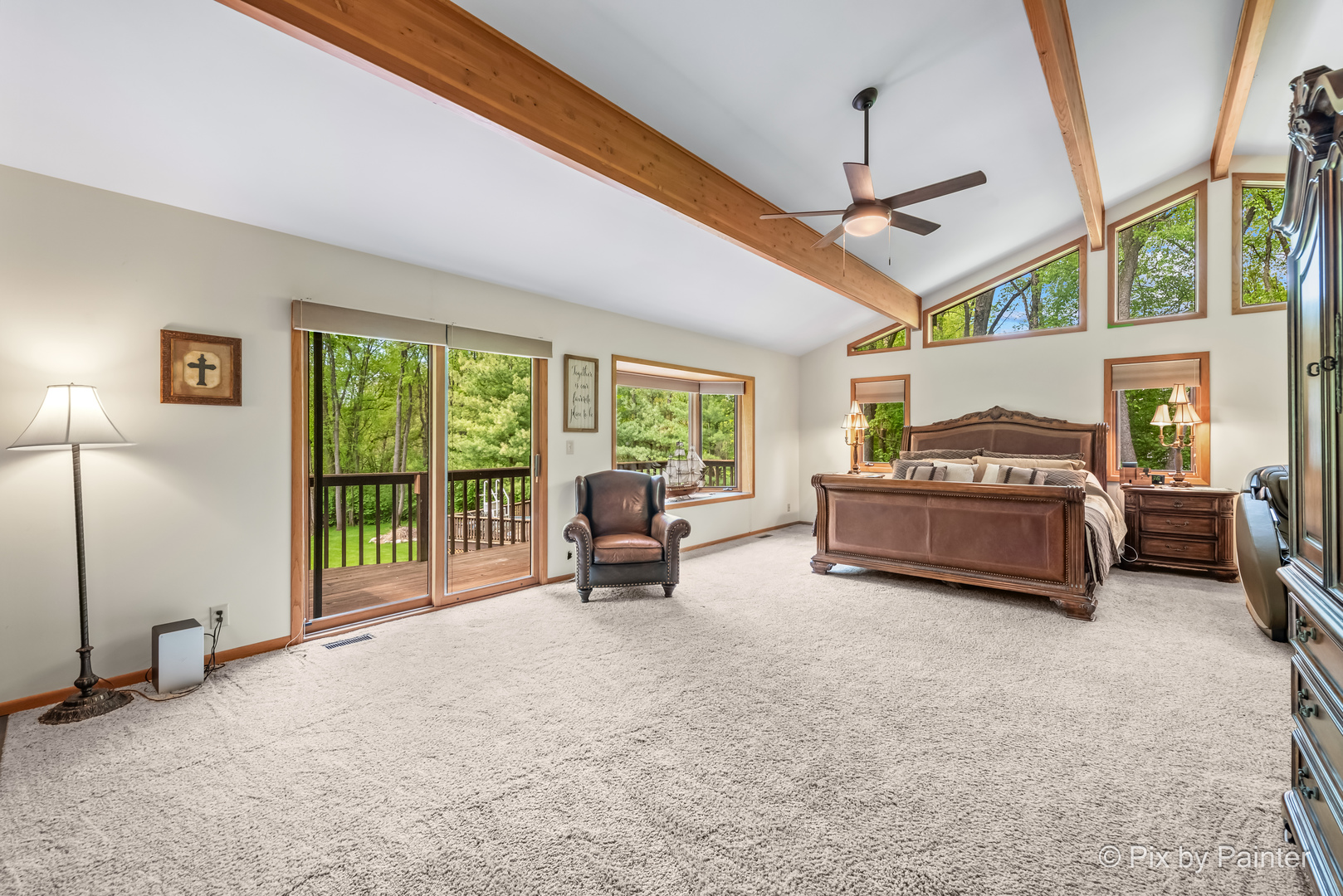 3804 Ridge Road Spring Grove, IL 60081 - Photo 20 of 55 a living room with a bed furniture and a large window
