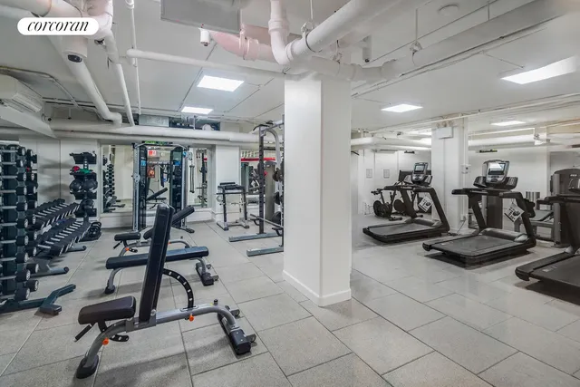 a dining room with furniture